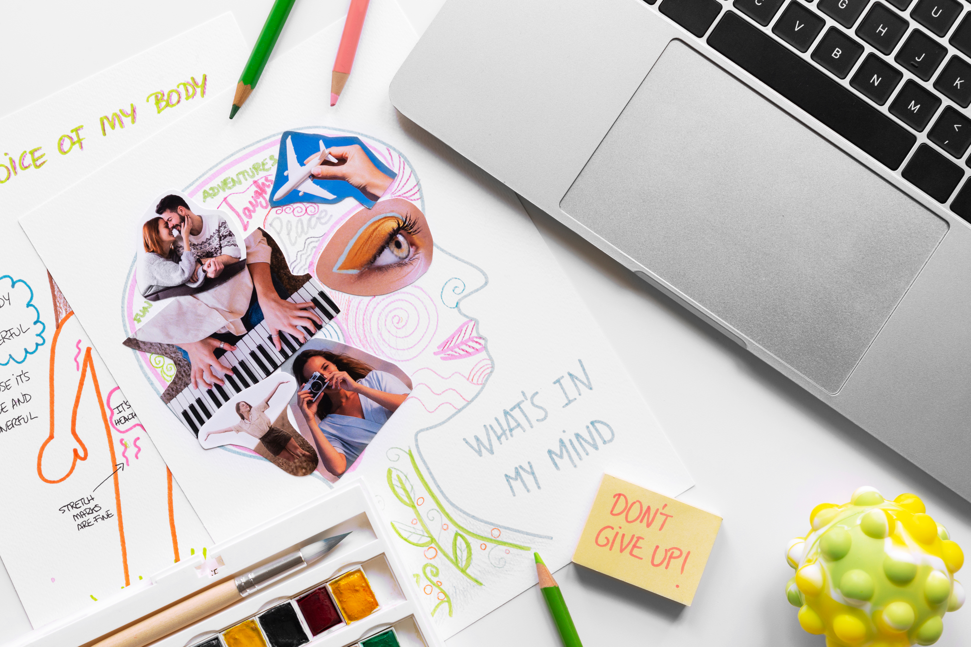Creative design collage and mood board